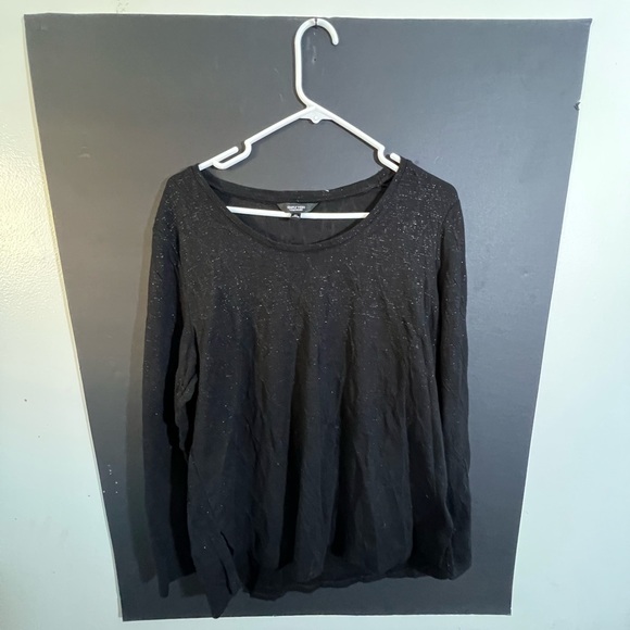 Simply Vera Vera Wang Tops - Simply Vera Vera Wang Black Glitter Long Sleeve Top